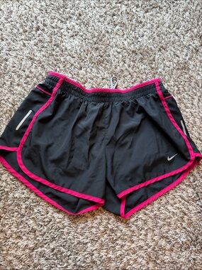 Nike Women’s Black Running Shorts with Pink Trim
